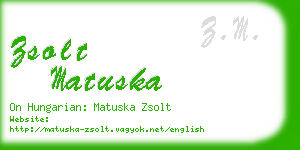 zsolt matuska business card